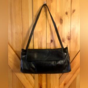 J. Jill Black Leather Hobo Bag